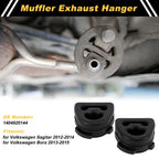 Set of 2 Muffler Exhaust Hangers for Volkswagen Sagitar (2012–2014) 1404920144 Rubber Black