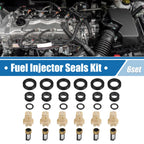 Set of 6 Fuel Injector O Rings Seals with Micro Filters for Toyota Tacoma (1999–2004)