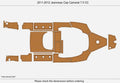 Swim Platform Cockpit EVA Foam Teak Flooring for Jeanneau Cap Camarat 7.5 CC (2011)