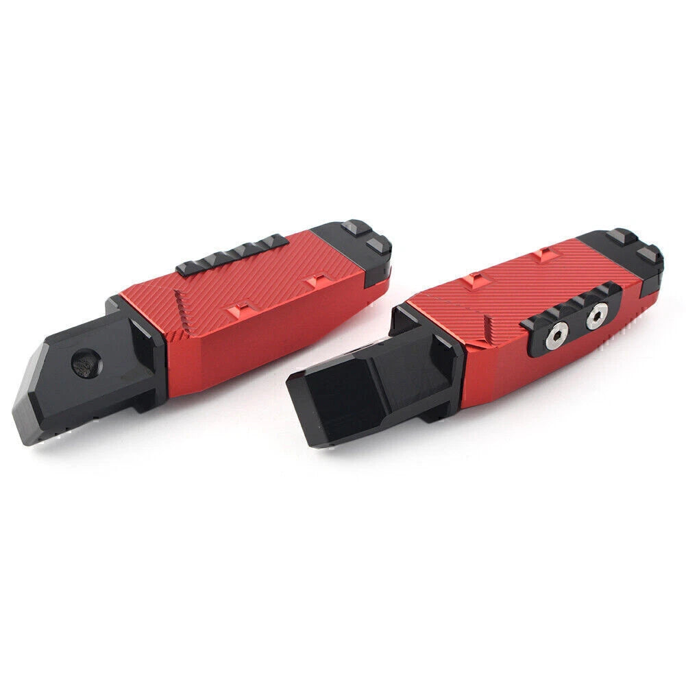 2X Red Rear Passenger Foot Pegs Pedal Pads for Honda CBR600RR (2003–2019)