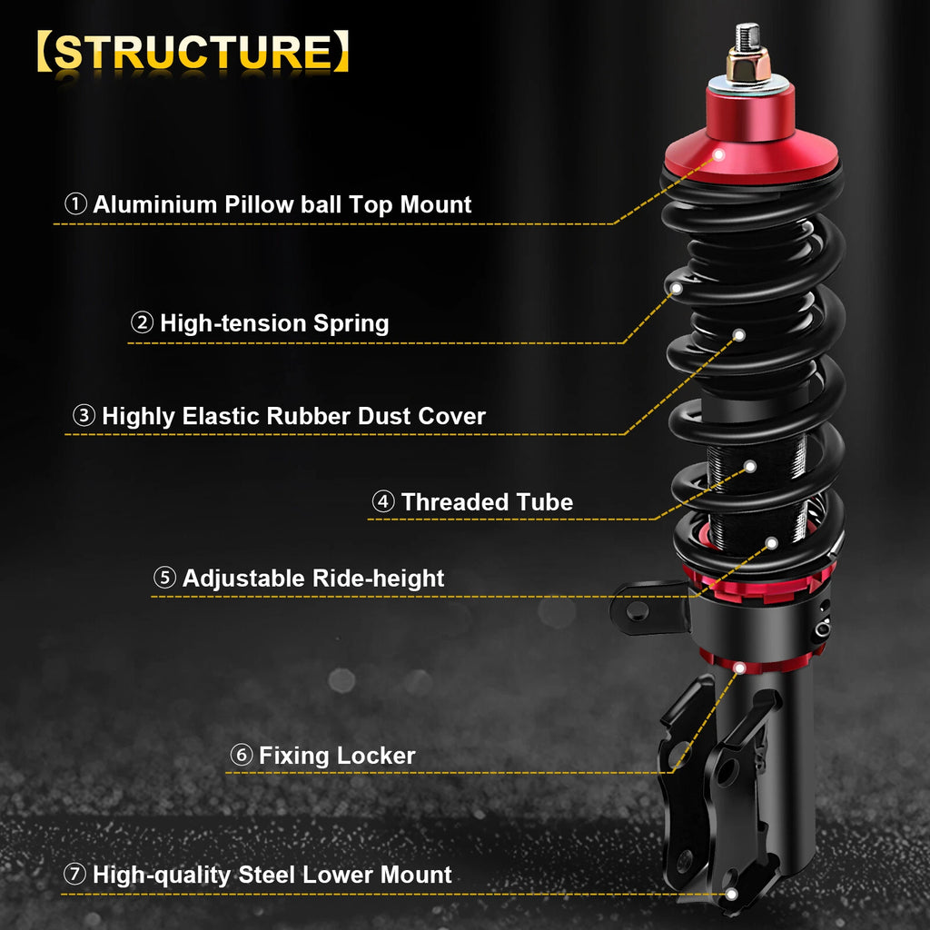 Coilovers for Honda Fit (2007–2008) Adjustable Height Kits