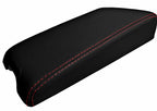 Leather Console Lid Armrest Cover for Infiniti G35 Coupe (2002–2007) Red Stitch