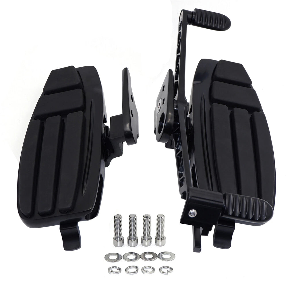Black Front Driver Floorboard & Screws for Honda Goldwing GL1800 F6B (2001–2023)