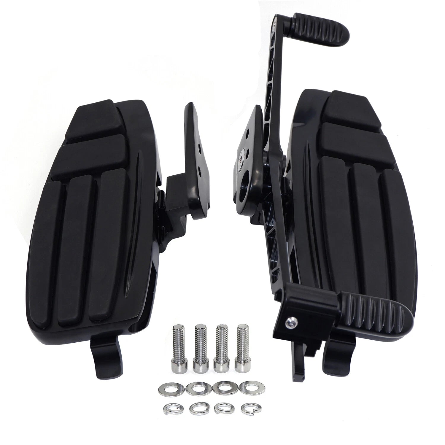 Black Front Driver Floorboard & Screws for Honda Goldwing GL1800 F6B (2001–2023)