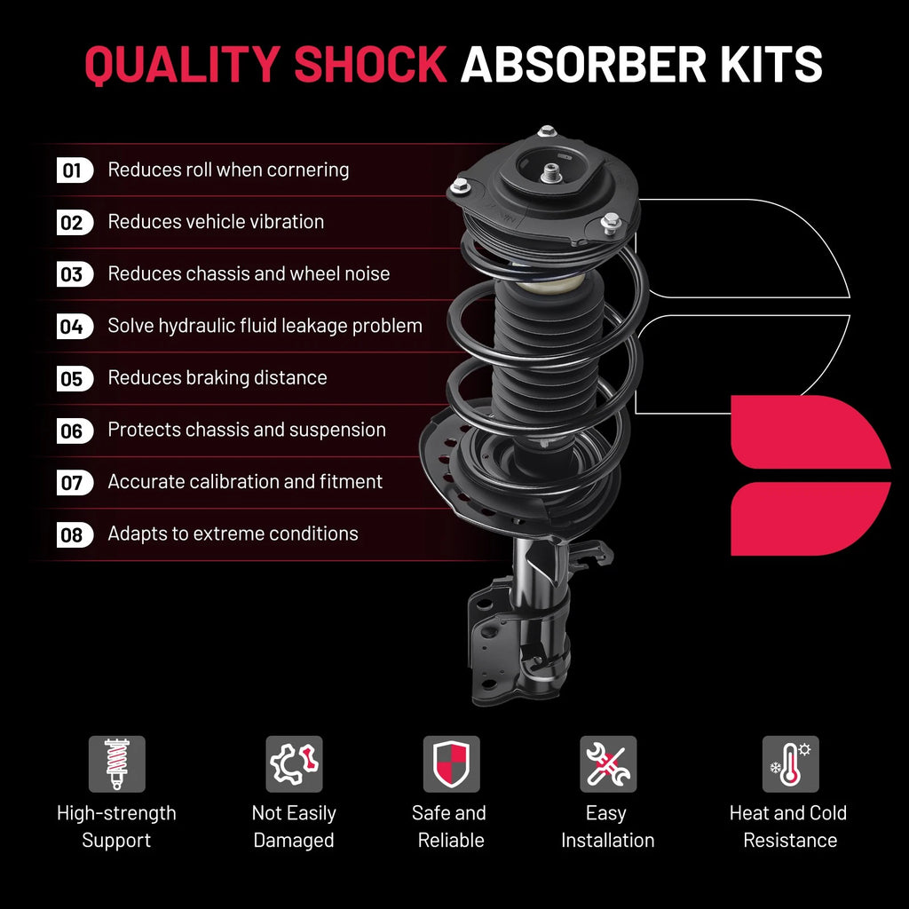 Front Strut Assembly and Sway Bar Link for Nissan Sentra (2013-2019)