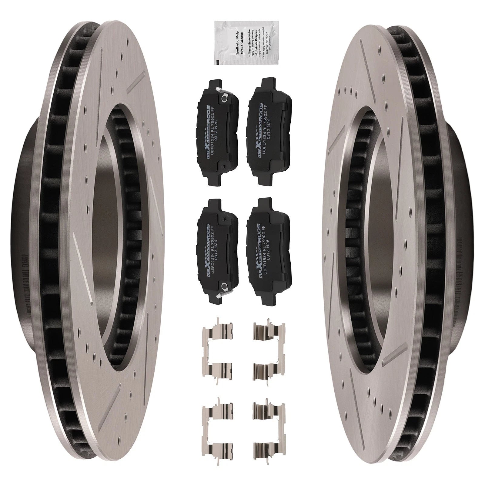 Front Brake Rotors & Ceramic Pads Set for Toyota Prius (2004–2009)