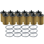 Set of 12 Engine Oil Filters for Hyundai Kia V6 (StdAsp GAS)