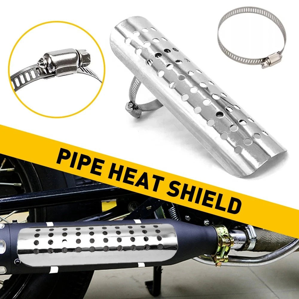 Exhaust Muffler Pipe Heat Shield Cover for Motorcycle (46mm to 74mm)