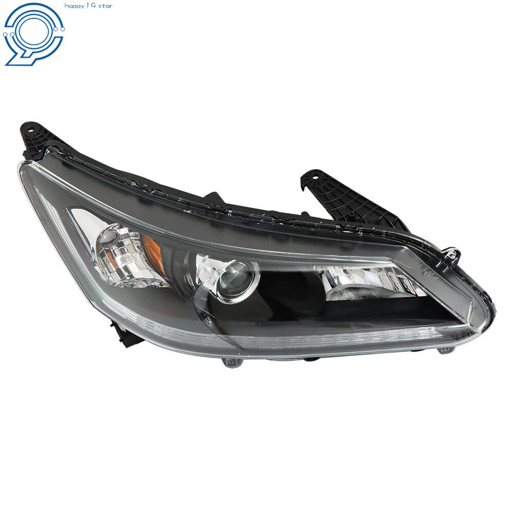 Headlight for Honda Accord Sedan (2013–2015) Black Right W/O DRL
