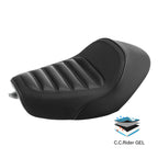 Front Driver Gel Solo Seat for Harley Sportster XL 883 1200 48 72 (2010–2022)