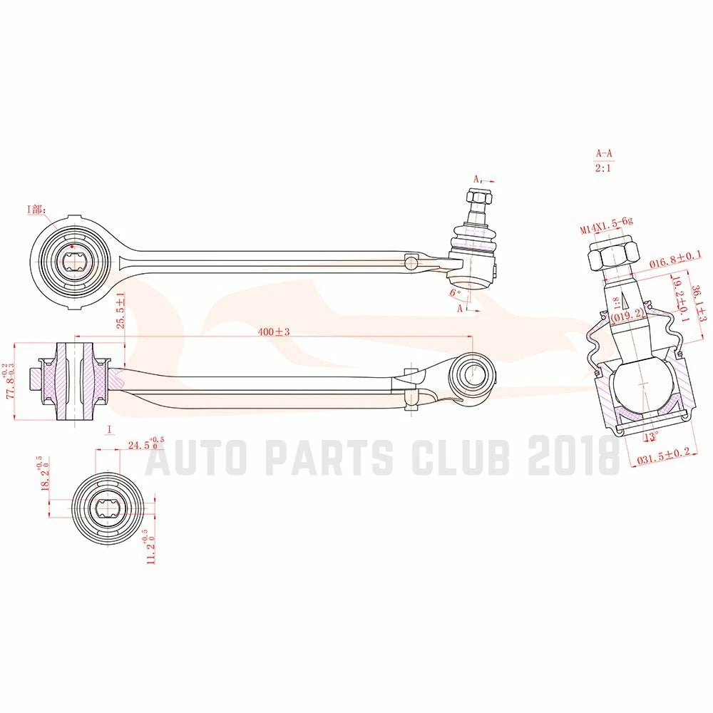 Set of 6 Front Lower Control Arms Ball Joints for Dodge Charger (2007-2010)