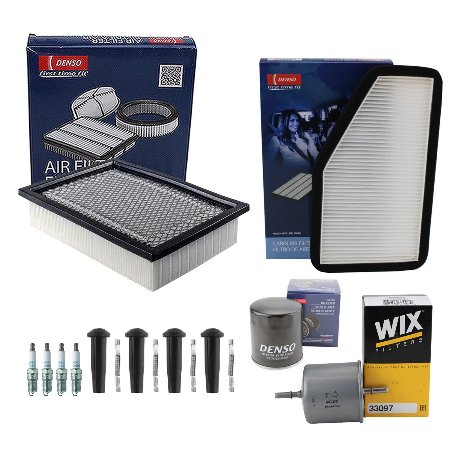 Tune Up Kit with 4 NGK Spark Plugs & Boots for Ford Escape (2001–2007)