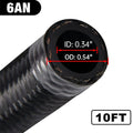 6AN Stainless Steel Nylon Braided Oil Fuel Line Kit for Universal Applications