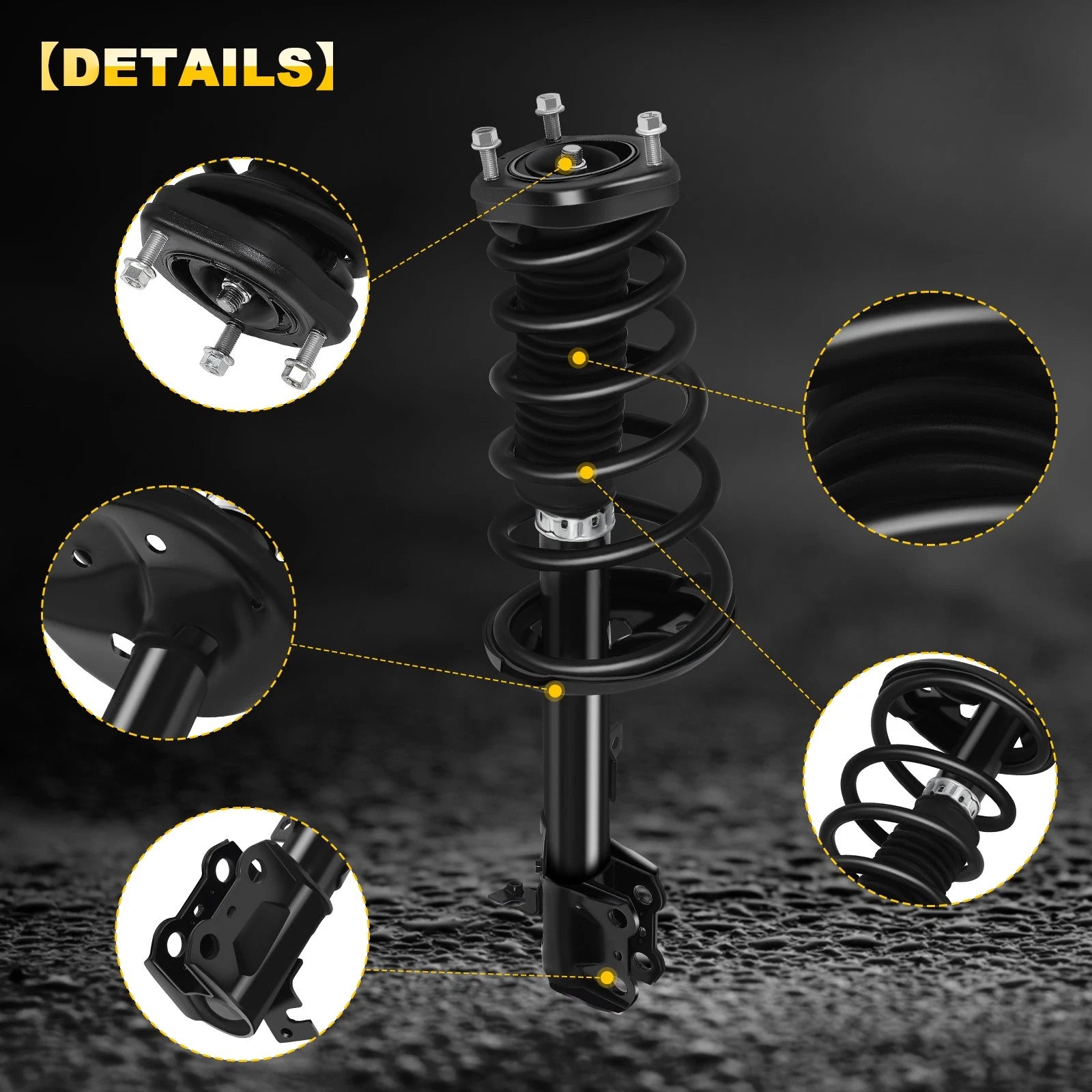 Set of 2 Rear Complete Struts with Springs for Toyota Venza AWD