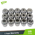 Set of 15 ER25 Spring Collets for CNC Engraving Machine (2MM to 16MM)