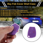 Purple Car Key Case for Mercedes-Benz C-Class (2001–2015) - 3 Buttons