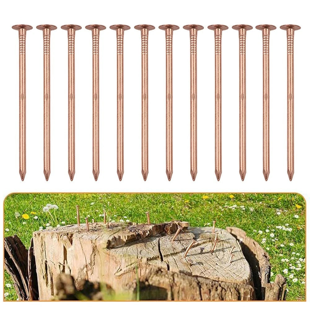 4 Inch Copper Nails for Tree Removal and Garden Hardware