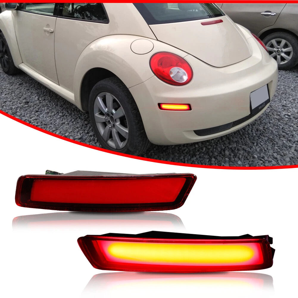 Red LED Rear Side Marker Signal Lights for VW Beetle (2006–2010)