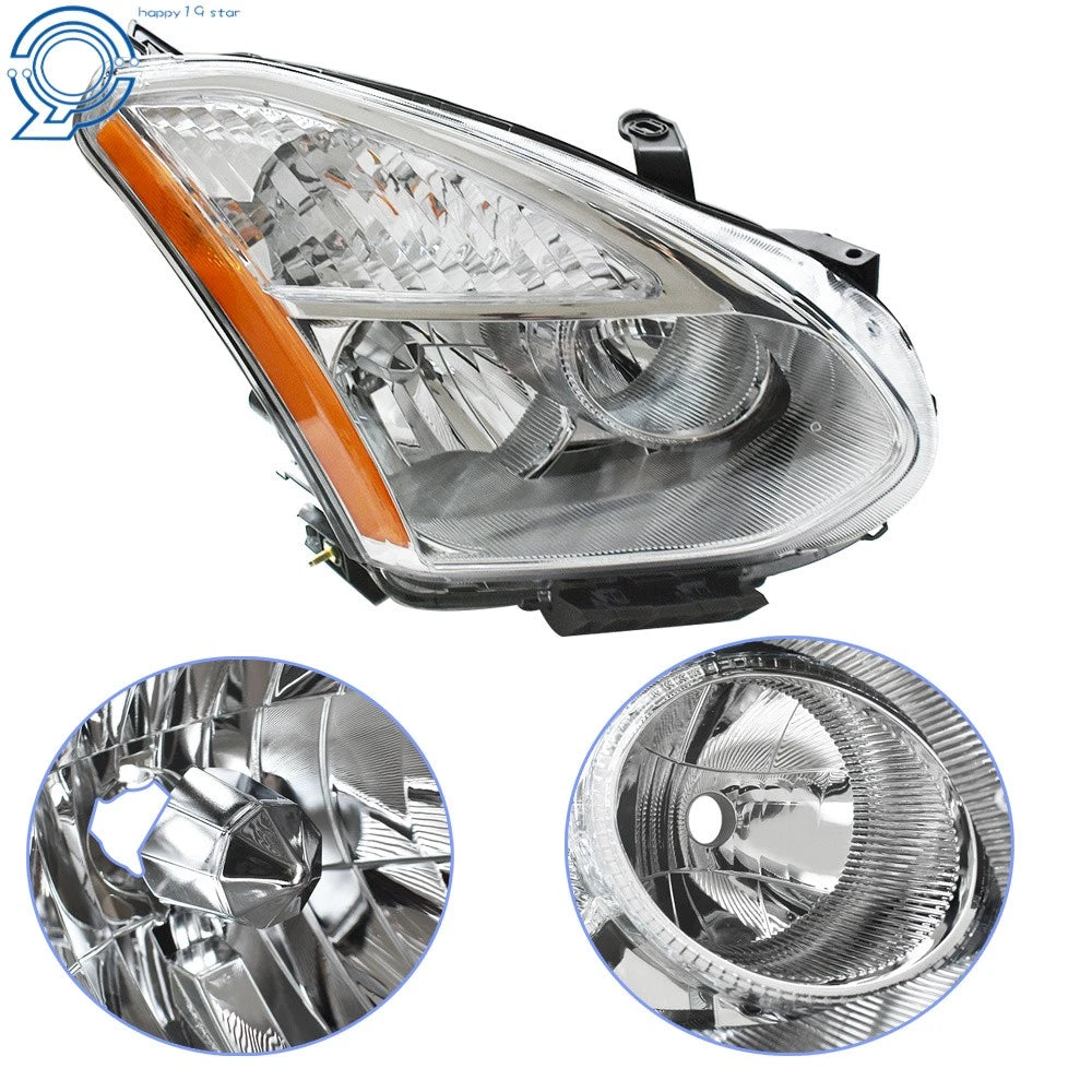 Set of 2 Chrome Headlights for Nissan Rogue (2008–2013)