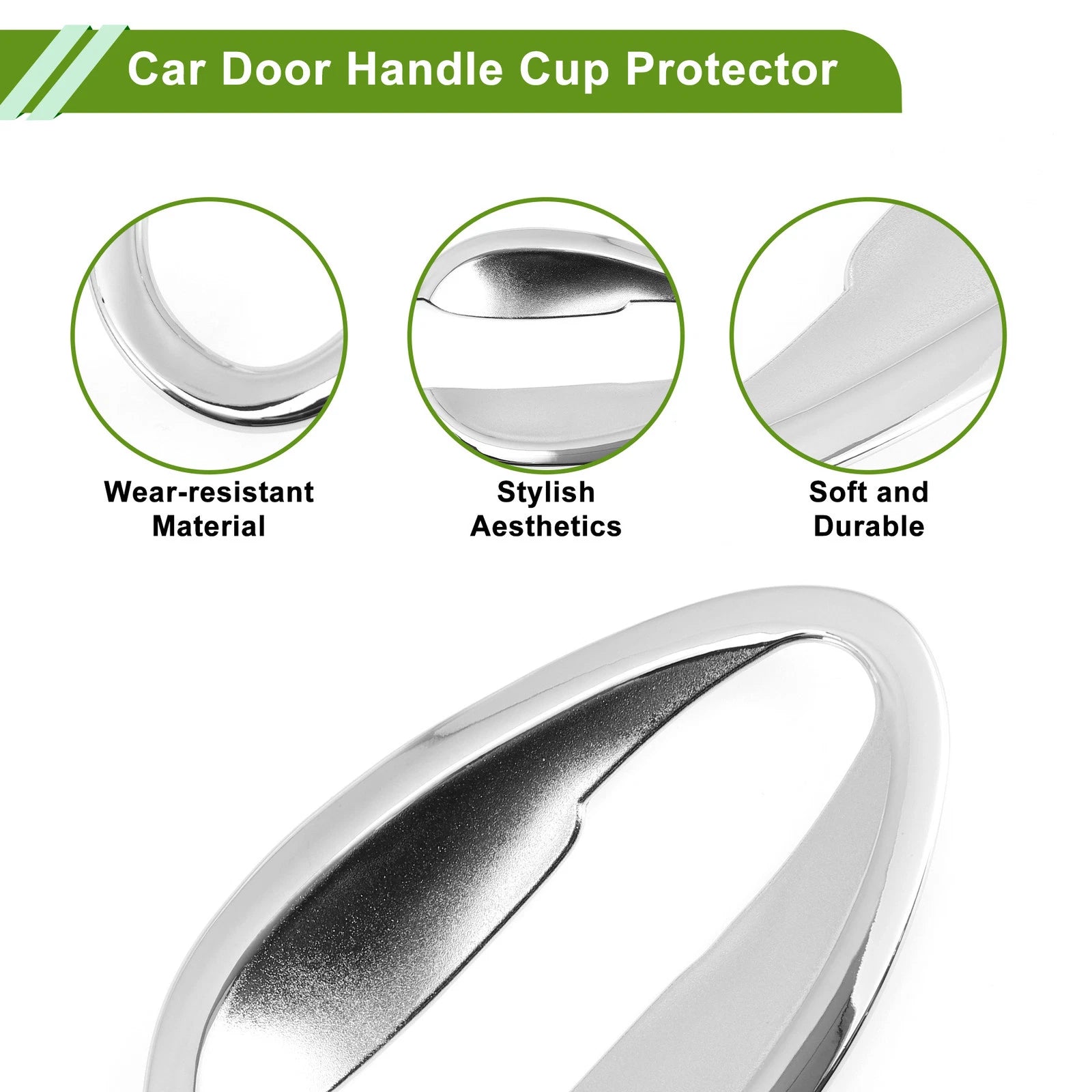 Set of 8 Chrome Door Handle Cup Protectors for Mazda CX-5 (2013–2017)
