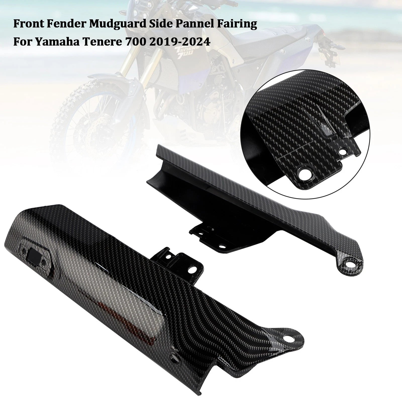 Front Fender Side Panel Protector for Yamaha Tenere 700 (2019–2024) Carbon