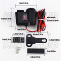 Dual USB Charger Power Outlet Switch for Motorcycle (12V)