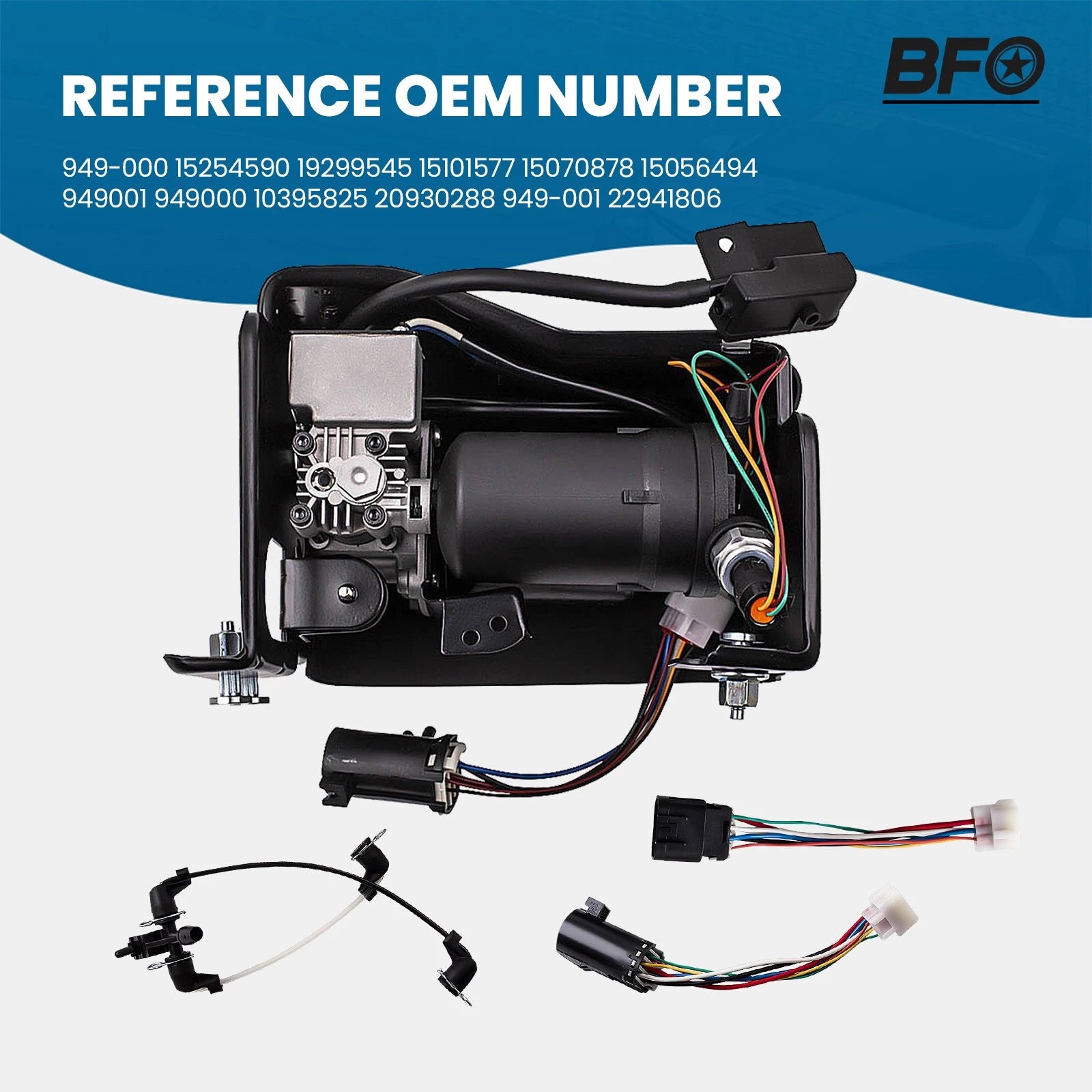 Air Suspension Compressor Pump for GMC Escalade, Suburban, Tahoe, Yukon (2002–2020)