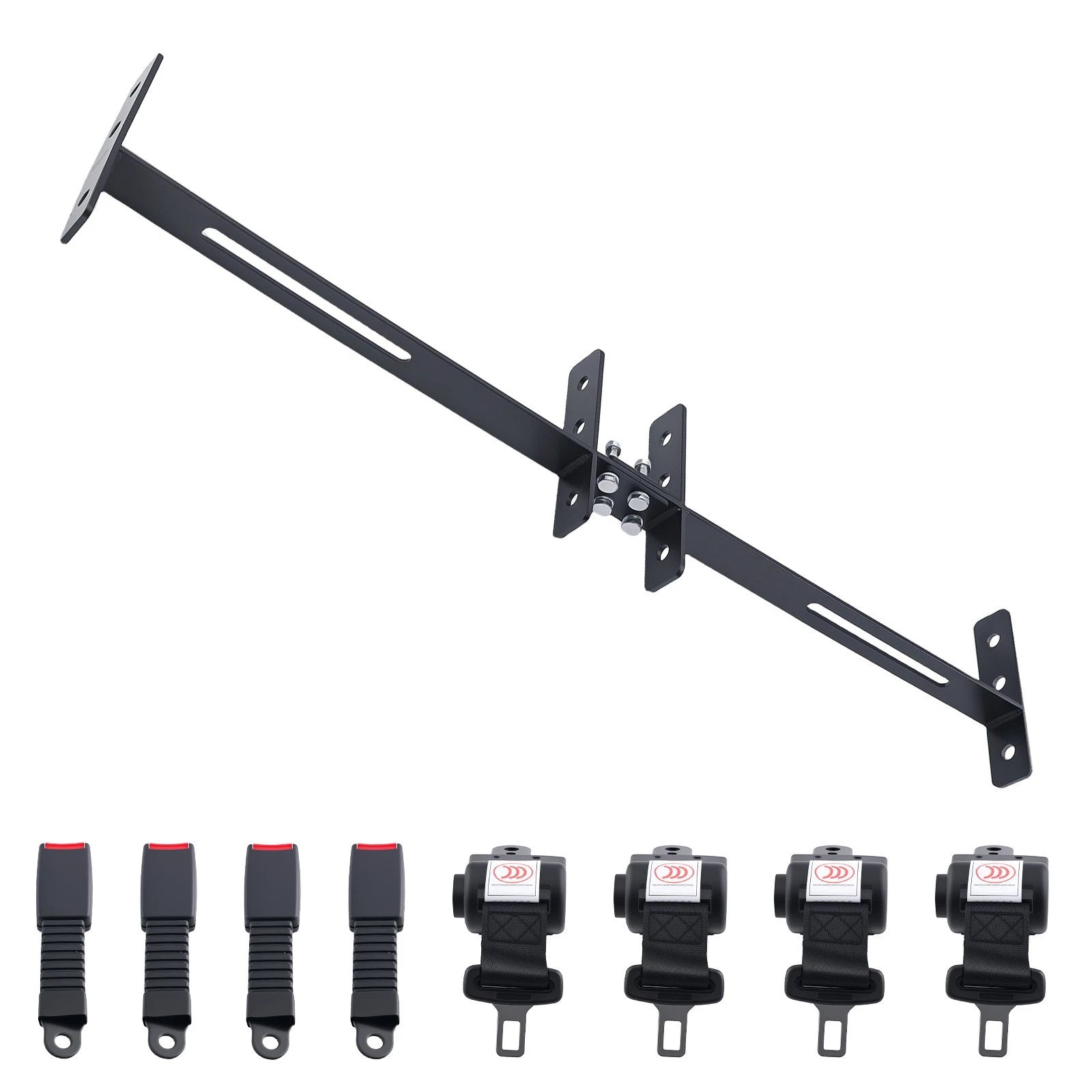 Set of 4 Golf Cart Belt Bracket Safety Kit for EZGO Yamaha Club Car (35")