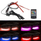 Set of 4 RGB LED Strip Neon Lights for Under Car Underglow System