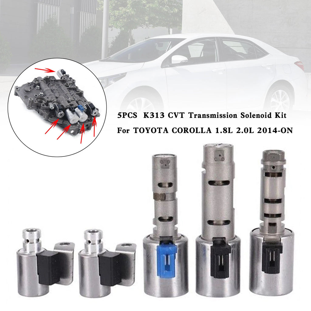 5X K313 CVT Transmission Solenoid Kit for Toyota Corolla 1.8L 2.0L (2014-On)
