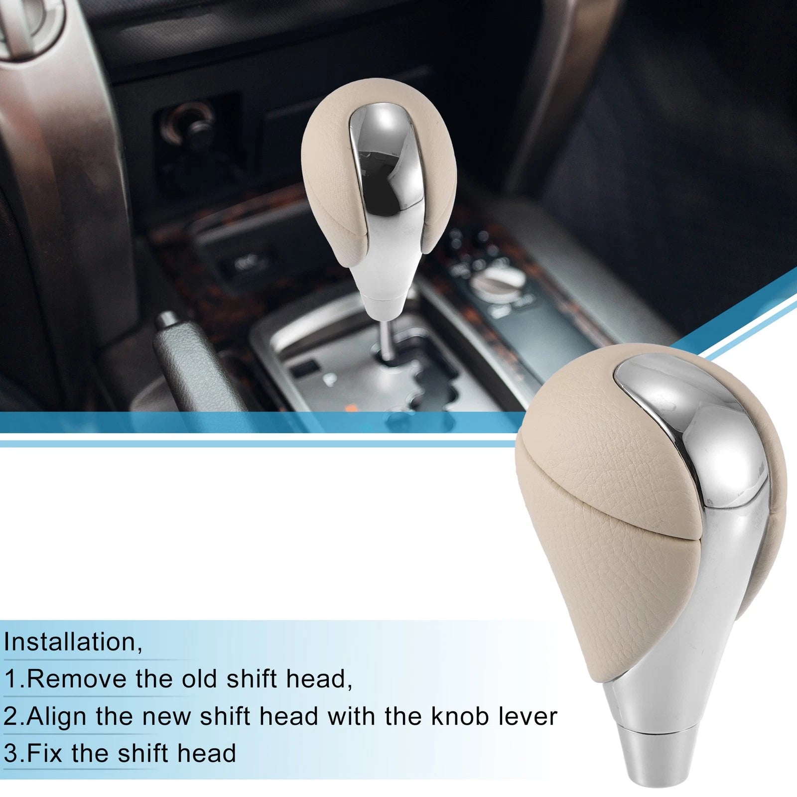 Gear Shift Knob for Lexus Toyota (Beige)