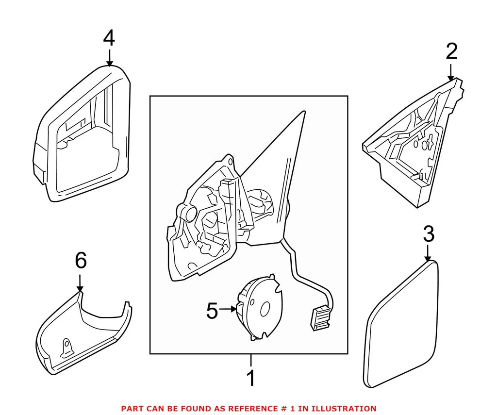 Left Door Mirror Base 2048106176 for Mercedes