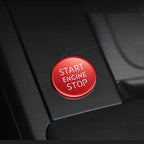 Red Aluminum Engine Push Button Decor Cover for Audi A4 A5 A6 (2009-2019)
