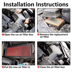 Performance Air Filter for Audi VW (Washable, Reusable)