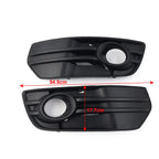 1x Black Front Lower Bumper Grille Cover with Fog Lamp Hole for Audi Q5 (2009–2012)