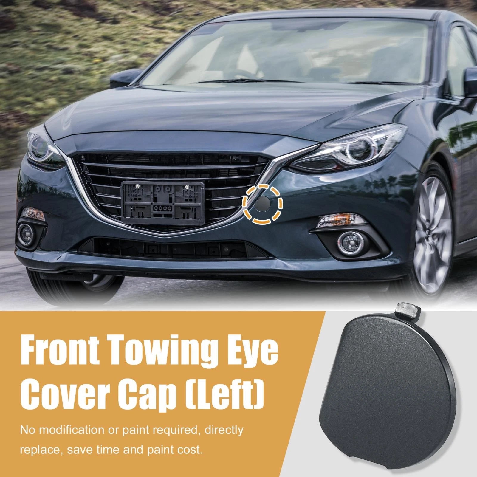 Tow Hook Eye Cover Cap for Mazda 3 (2014–2016) BHN1-50-A11-BB