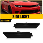 2X Smoked Lens Front LED Side Marker Lights for Chevy Camaro (2010–2015)