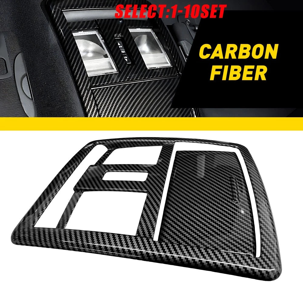 Set of 2 Upper Reading Lamp Bezel Cover Trim Panels for Dodge Challenger (2010–2025) Carbon