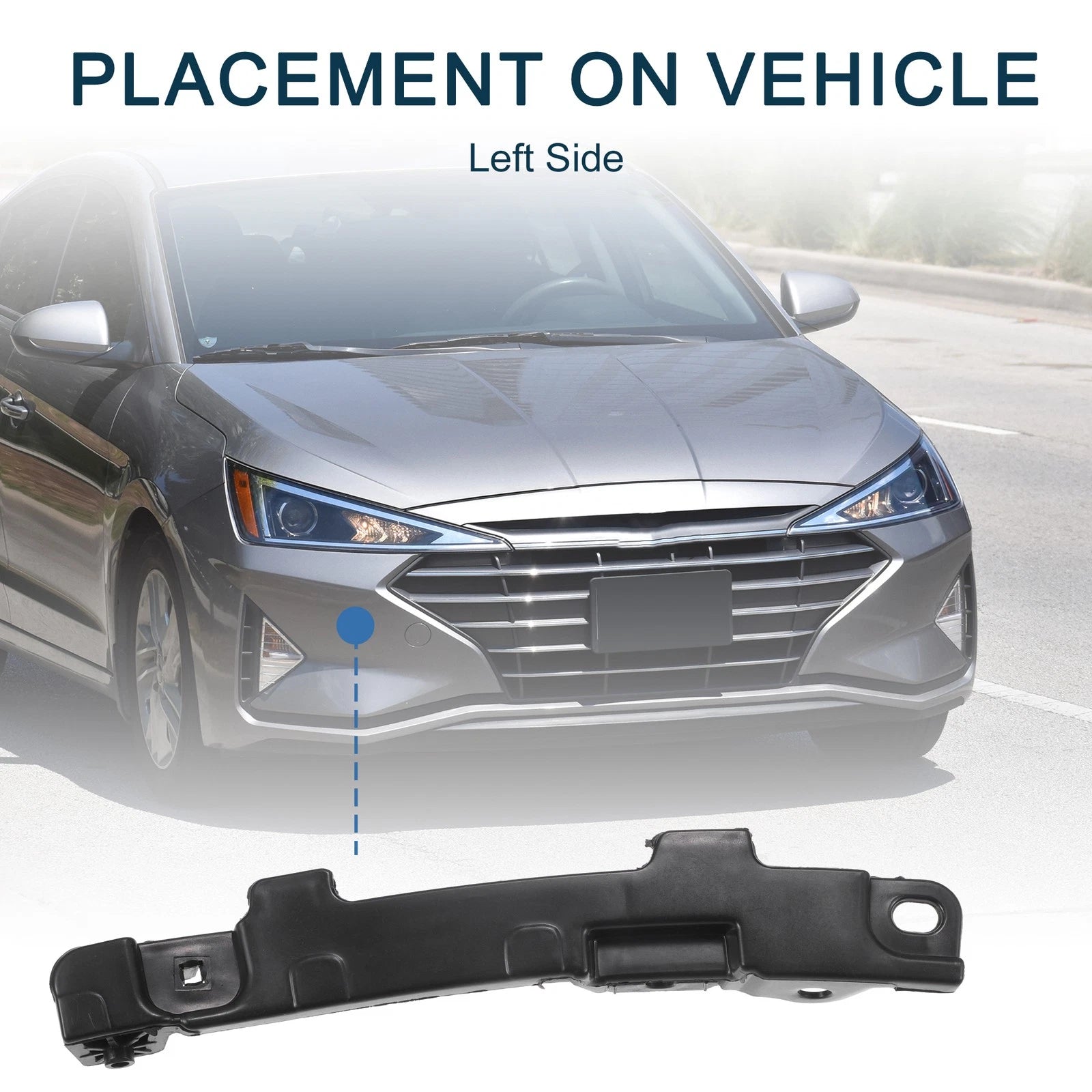 1pc Left Front Bumper Retainer Bracket No. 525360E030 for Toyota Highlander (2014–2019)