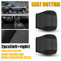 Set of 2 Bottom Cloth Seat Covers for Chevy Silverado 1500 2500HD 3500HD (2014–2019) Black LH RH