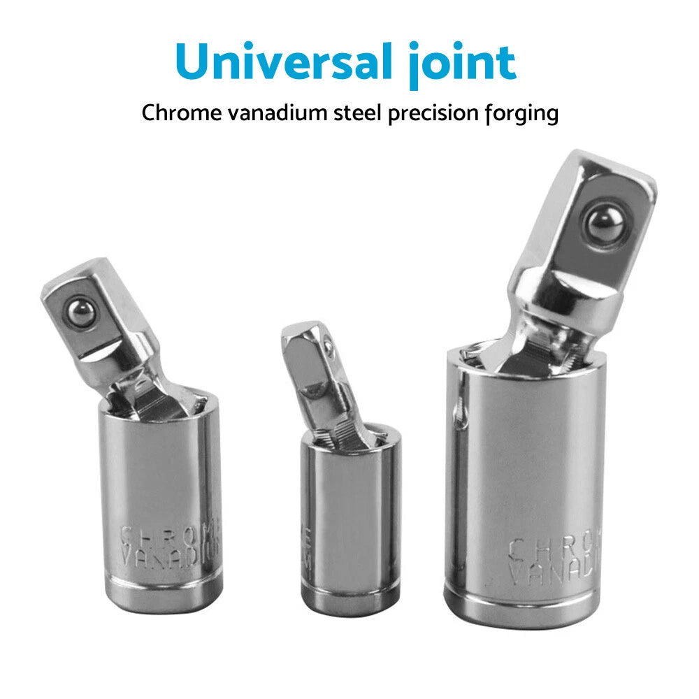 3Pcs Universal Joint Socket Set for Various Makes and Models