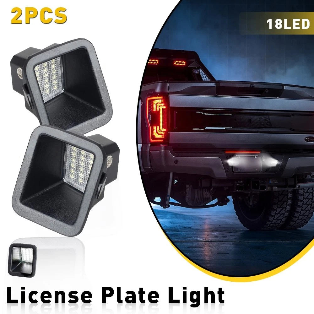 Bright LED License Plate Light Lamp for F250 F350 Super Duty (2017–2022)