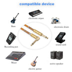 Right Angle Instrument Cable 10ft for Universal Use (Professional Grade)