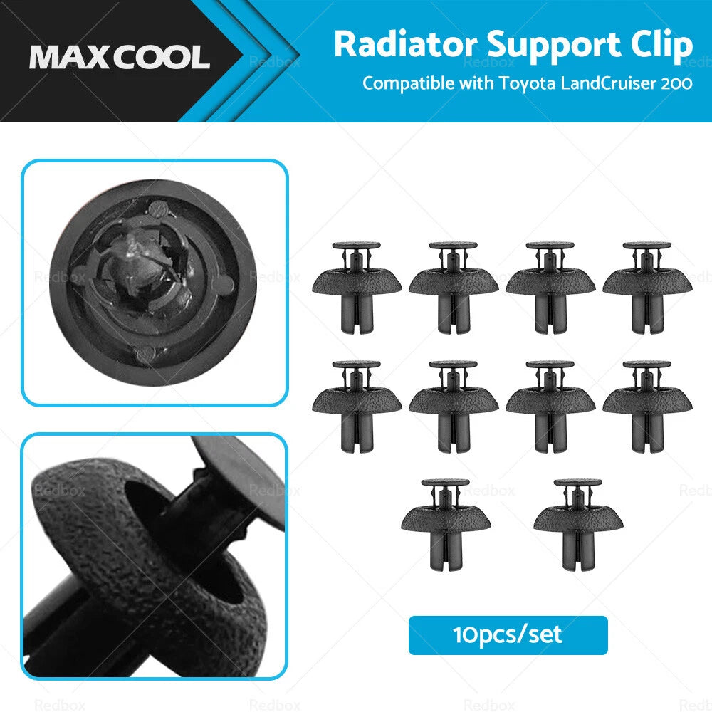 10x Engine Cover Clip Radiator Support Clip for Toyota LandCruiser 200 (2008–2021)