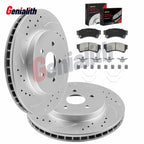 Front Drilled Disc Rotors + Brake Pads for Ford Fusion MKZ Mazda 6 (2006–2012)