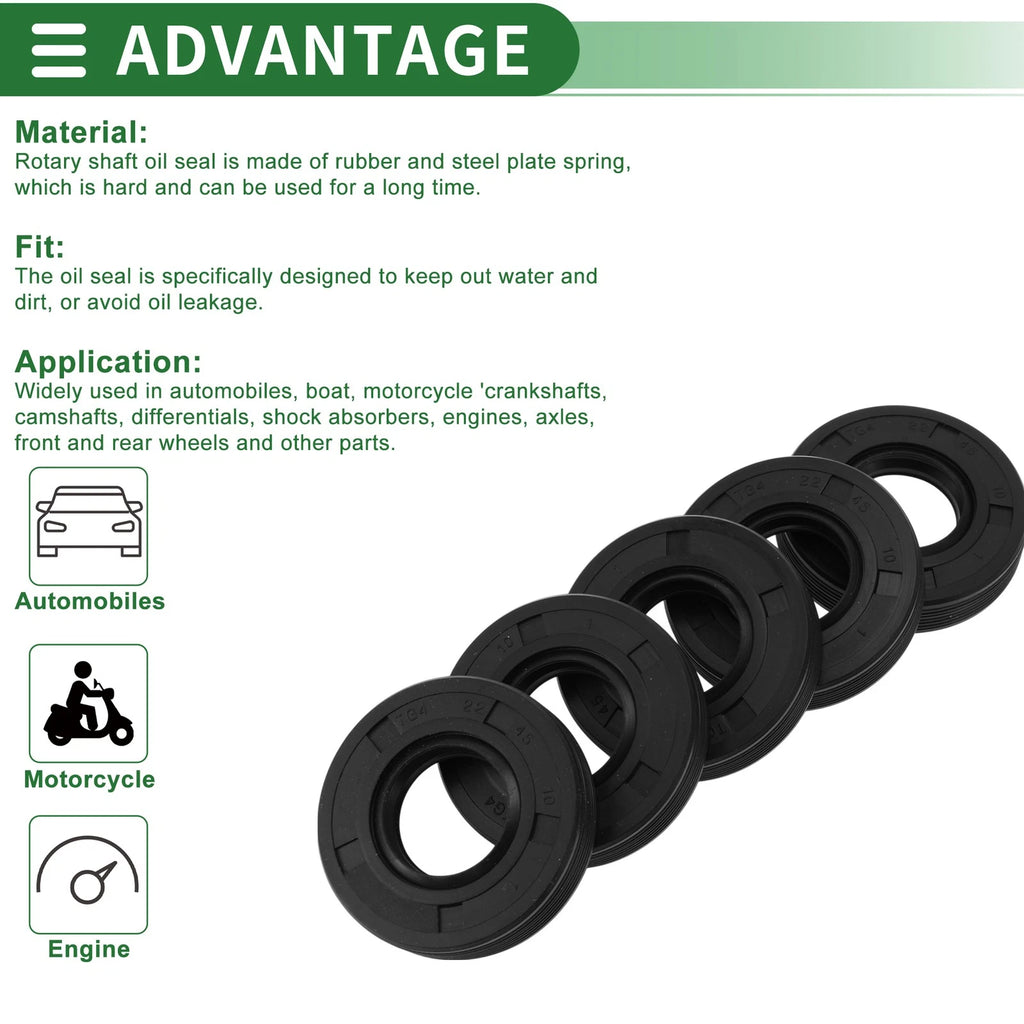 Oil Seal for Rotary Shaft (22x45x10mm)