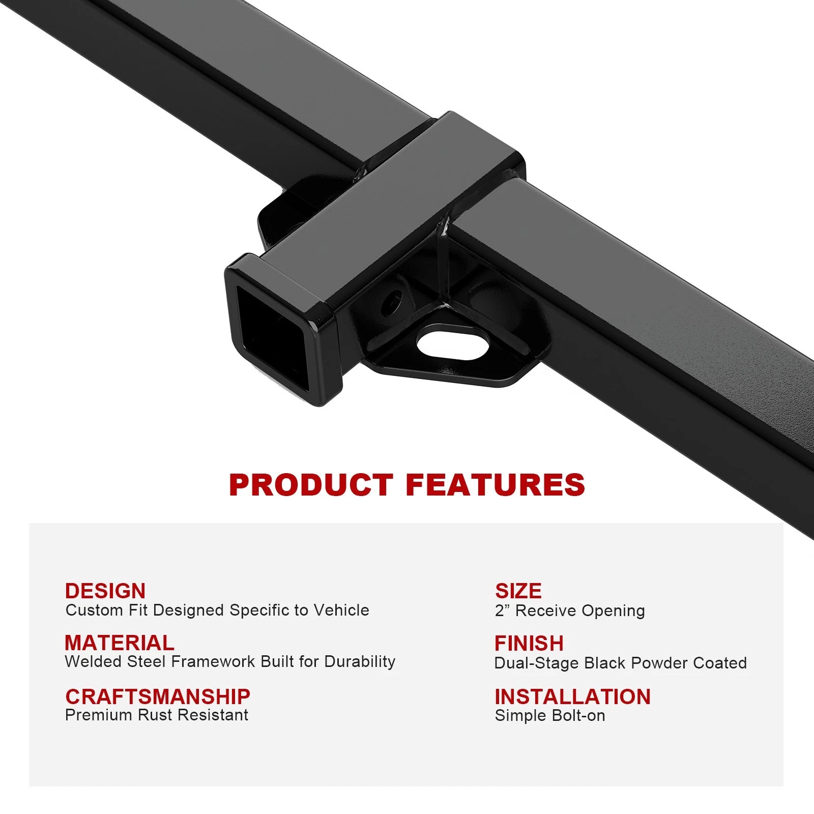 Trailer Hitch Receiver for Chevrolet Express 2500/GMC Savana 2500 (2003-2023)