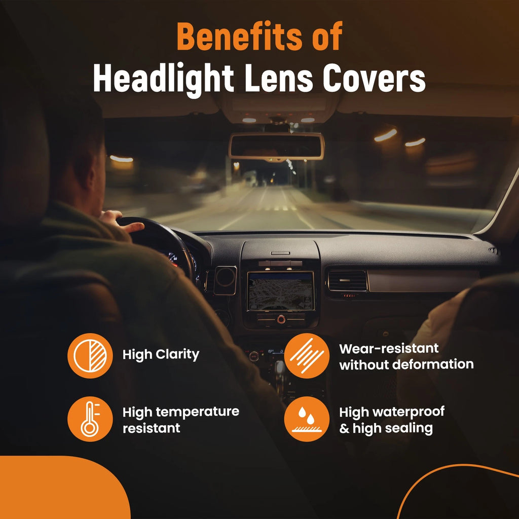 Set of 2 Headlight Lens Covers for Infiniti Q50 (2014–2021)
