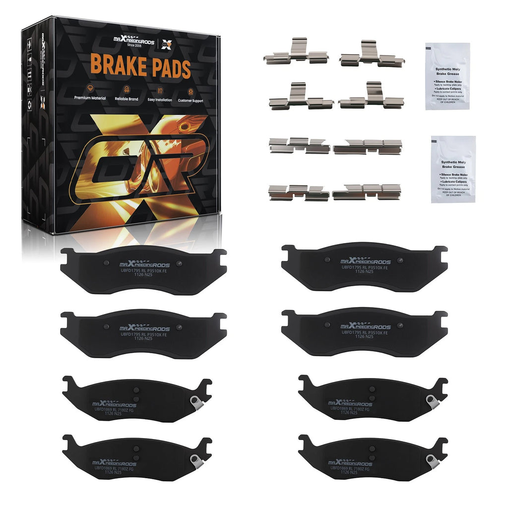 8pcs Brake Pads Kit for Dodge Durango (2003–2006) / Ram 1500 (2002–2005)