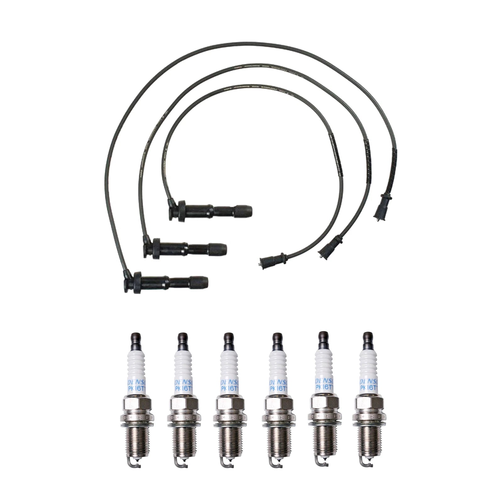 Denso 7mm Wire Set & 6 Platinum TT Spark Plugs for Kia Sorento (2003–2009)